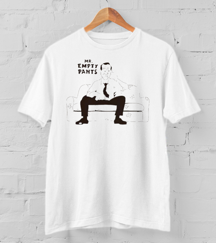 Mr Empty Pants Classic Humor Sitting Pose T-Shirt