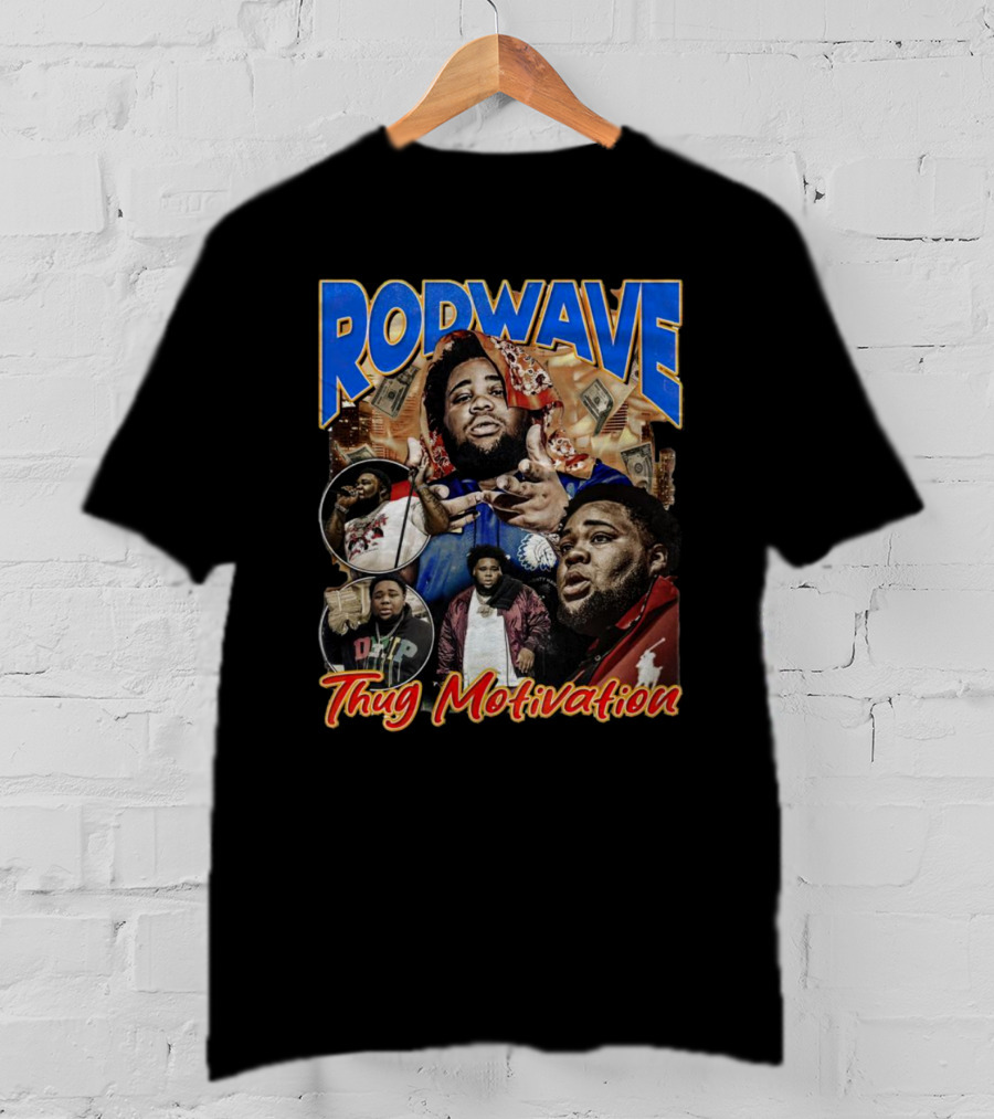 ROD WAVE Thug Motivation Money Music Collage T-Shirt
