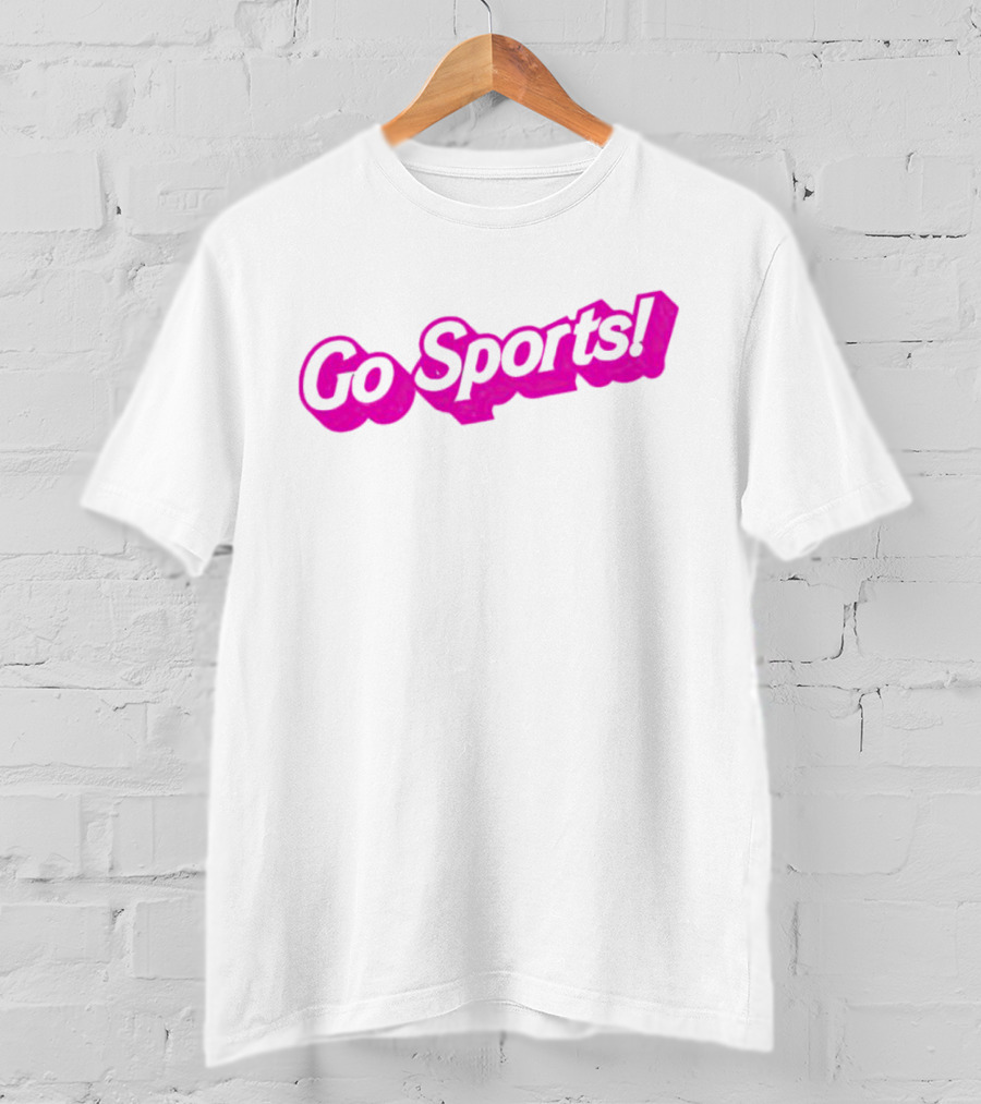 Barbie Go Sports Enthusiast Pink Bold Typography T-Shirt