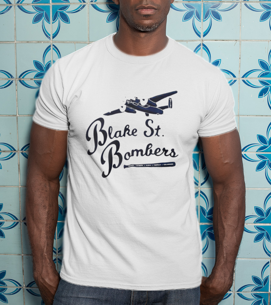 Blake St Bombers Airplane And Baseball Bat T-Shirt