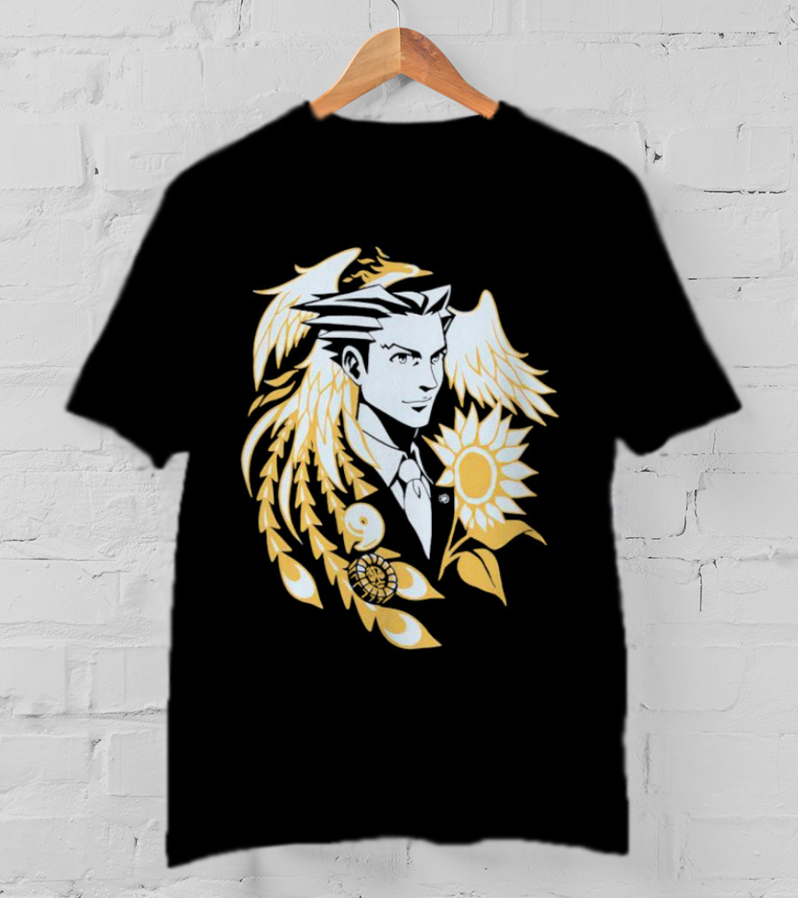 Phoenix Wright Sunflower Justice Attorney Wings Art Nouveau T-Shirt