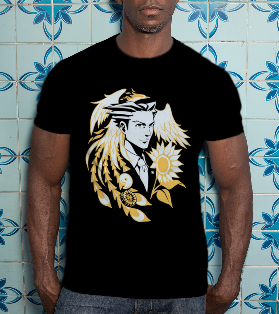Phoenix Wright Sunflower Justice Attorney Wings Art Nouveau T-Shirt