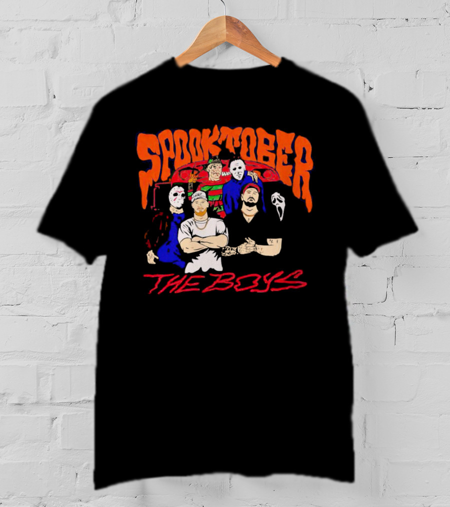 Spooktober Horror Movies The Boys Halloween Mask Group T-Shirt