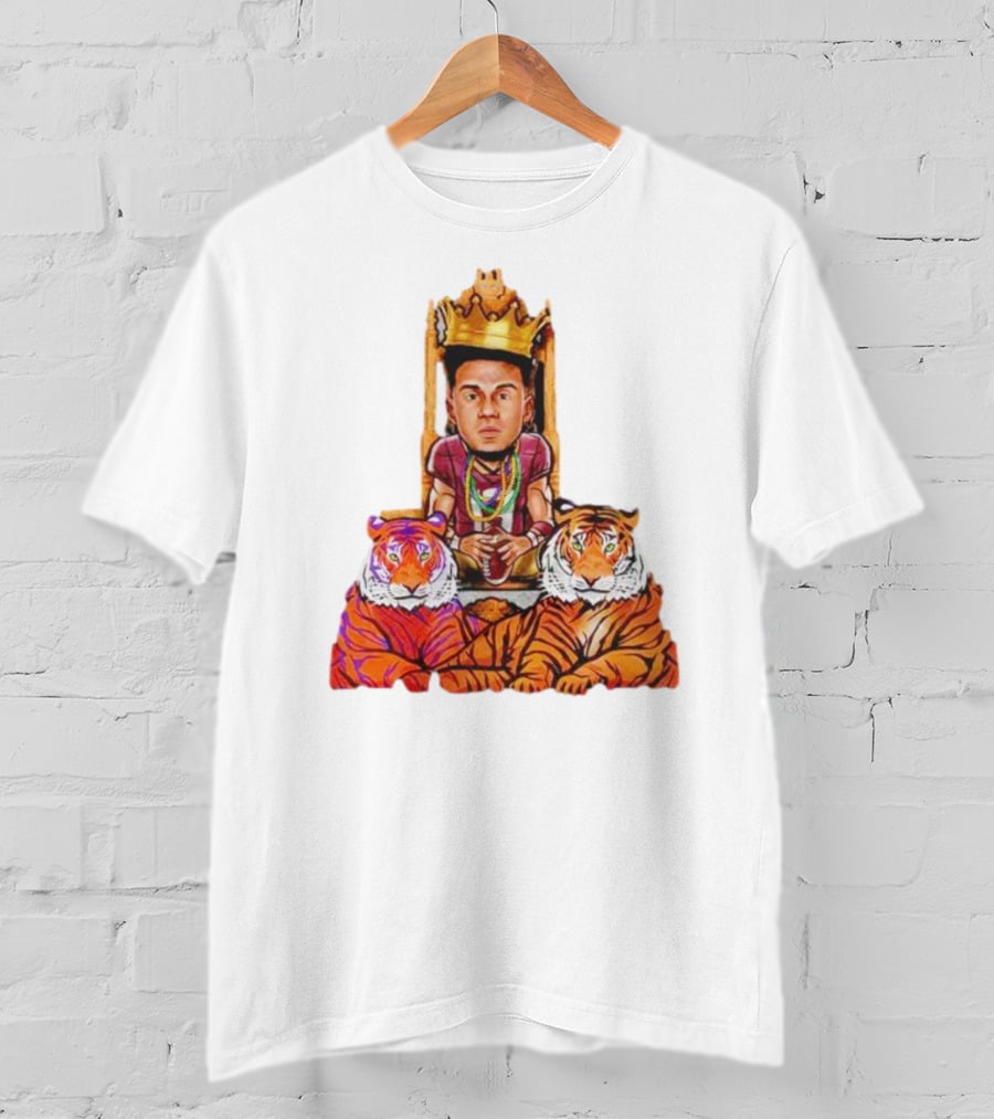 Jordan Travis King On Throne With Tigers Joe Exotic T-Shirt