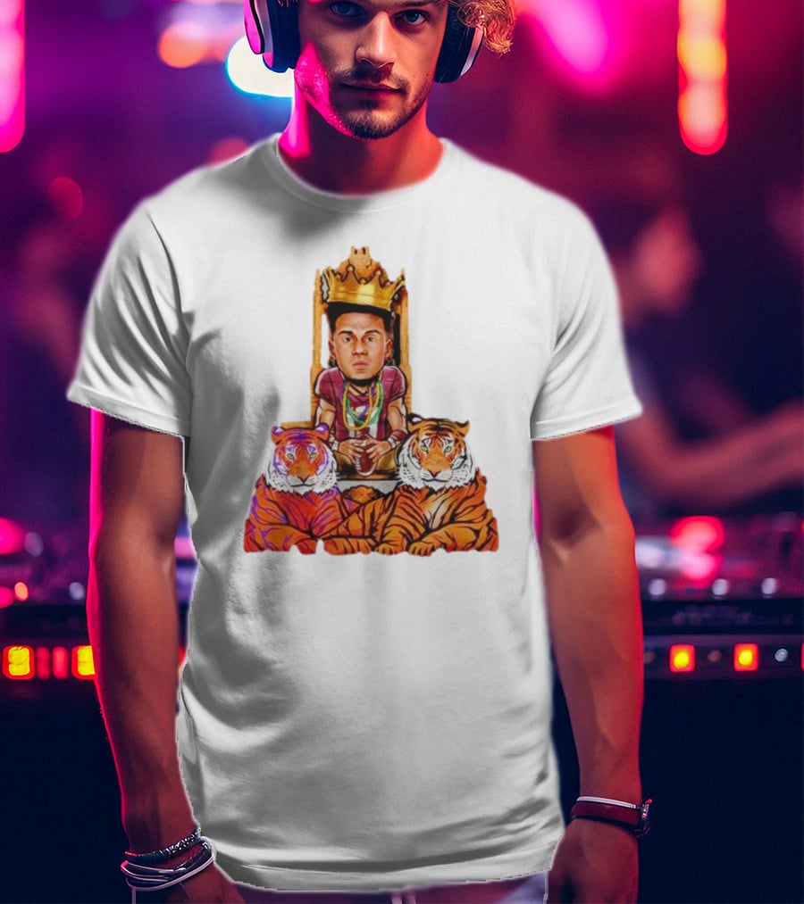 Jordan Travis King On Throne With Tigers Joe Exotic T-Shirt