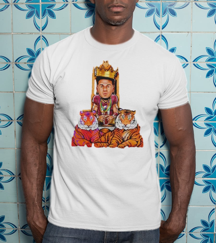 Jordan Travis King On Throne With Tigers Joe Exotic T-Shirt