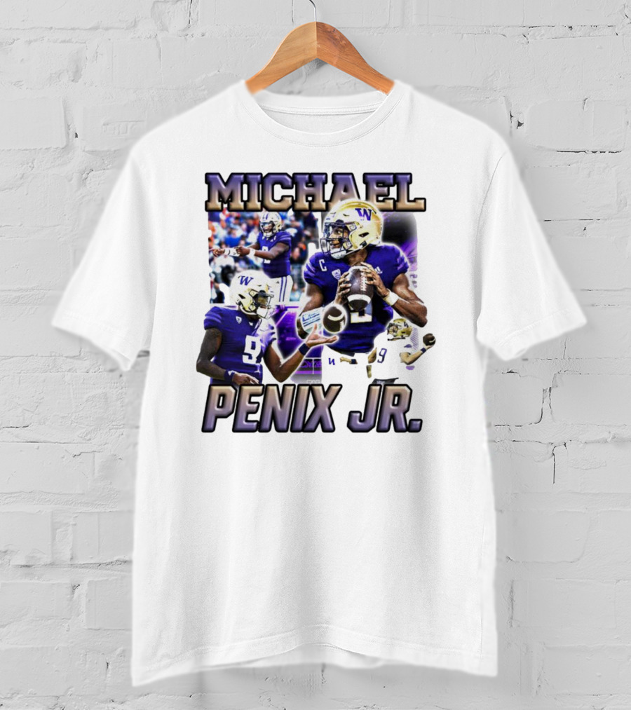 Michael Penix Jr. Washington Huskies Quarterback Football Player T-Shirt