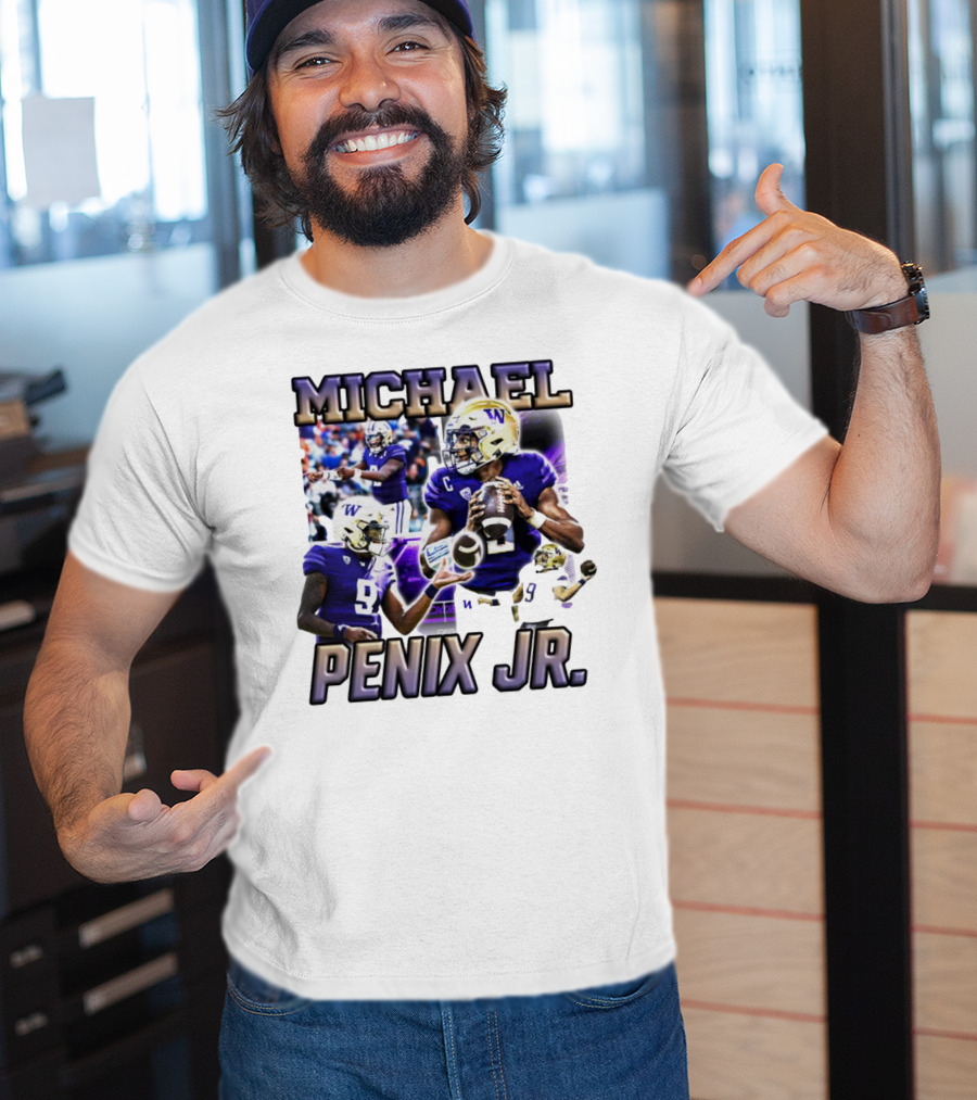 Michael Penix Jr. Washington Huskies Quarterback Football Player T-Shirt