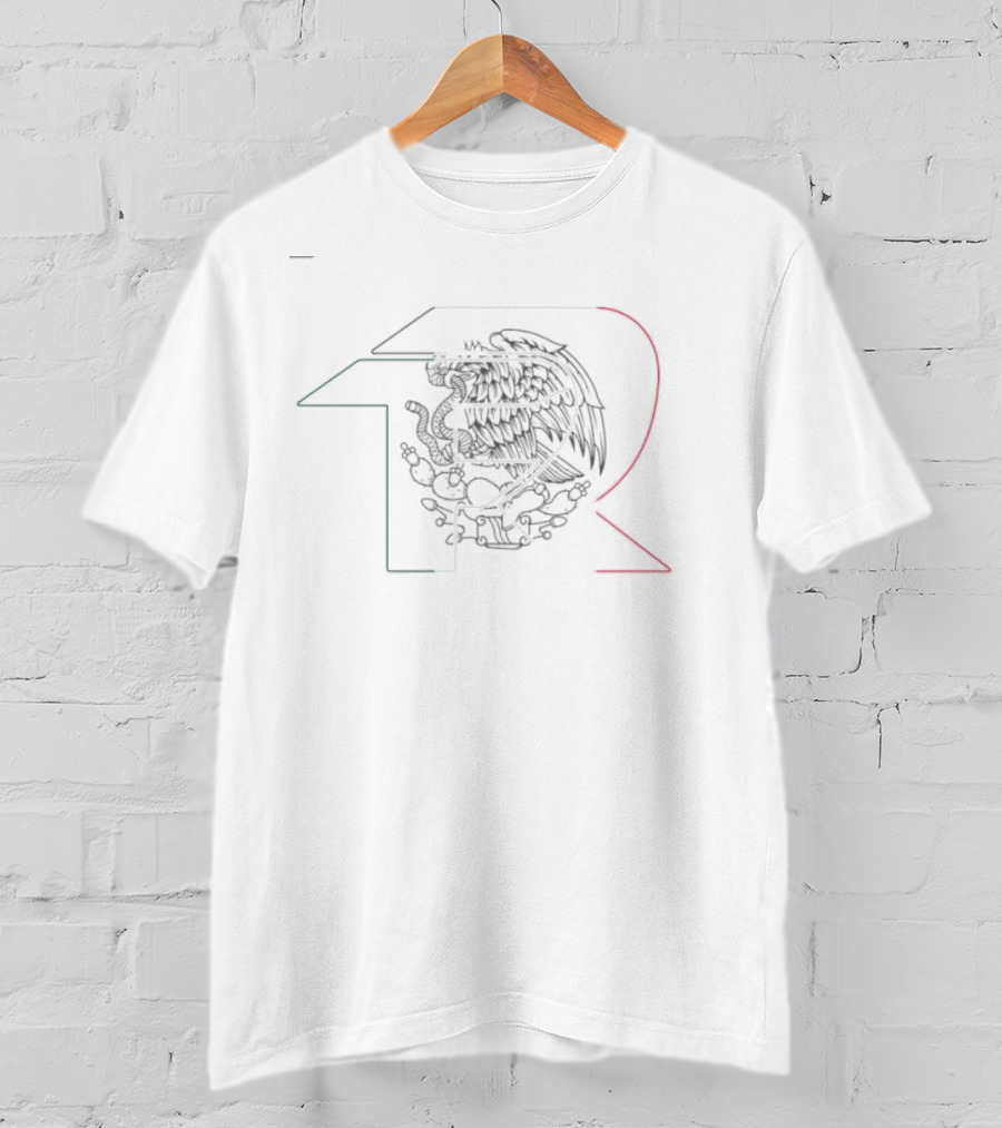 Fuerza Regida Reflective Eagle Mexican Coat Of Arms R T-Shirt