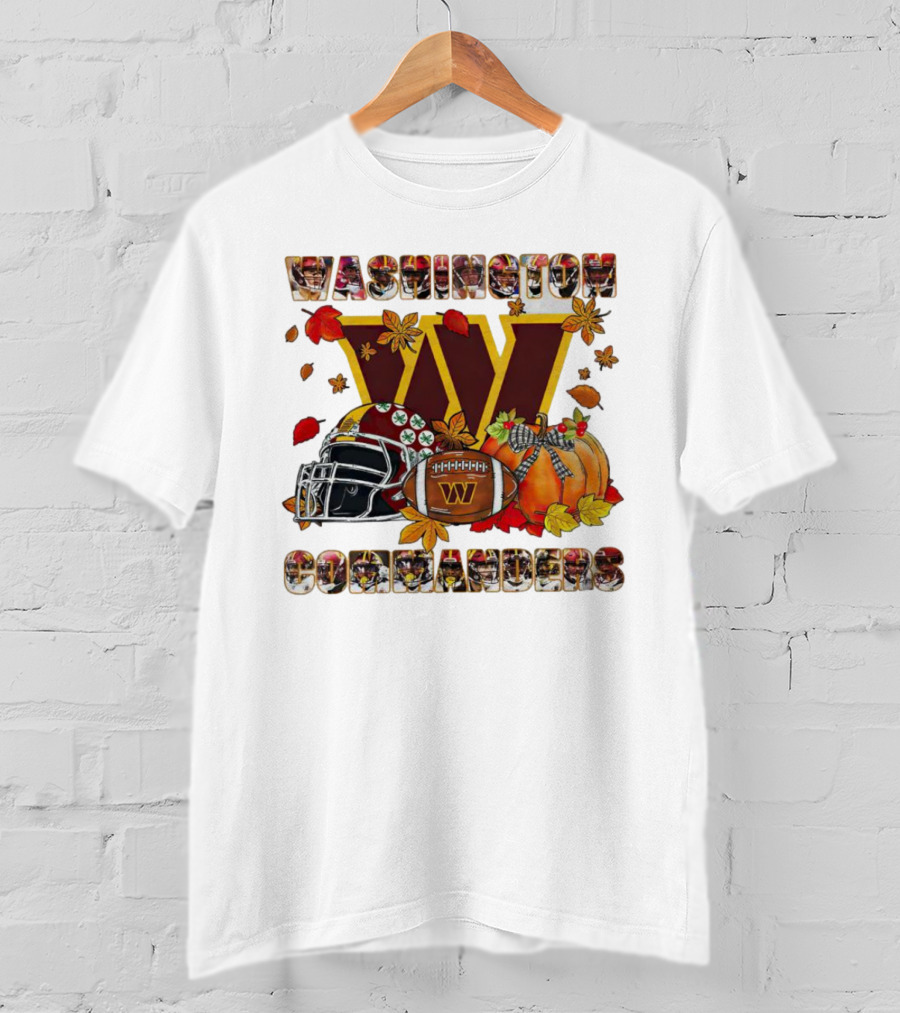 Washington Commanders Fall Helmet Football Pumpkin T-Shirt