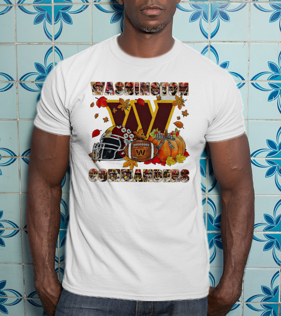 Washington Commanders Fall Helmet Football Pumpkin T-Shirt