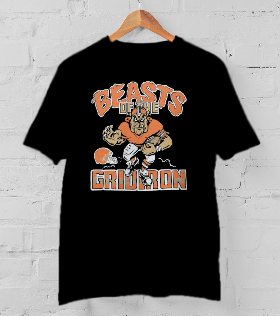 Cleveland Browns Beasts Of The Gridiron Football Bulldog T-Shirt