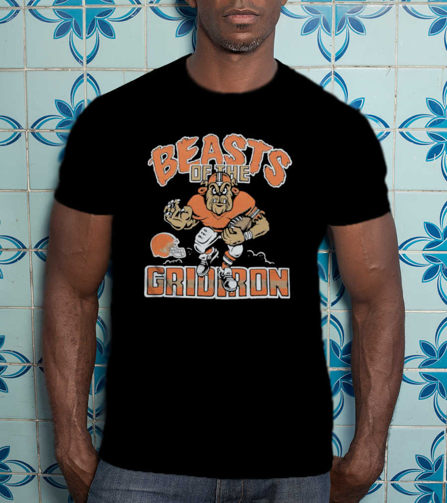 Cleveland Browns Beasts Of The Gridiron Football Bulldog T-Shirt