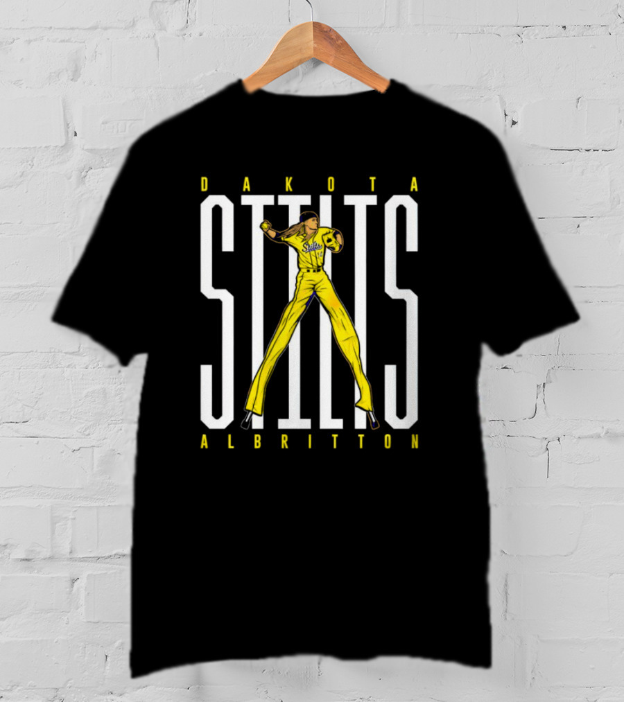 Dakota Stilts Albritton Player In Yellow Uniform Iconic Pose T-Shirt