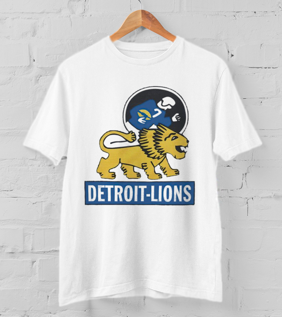 Detroit Lions 1952 Vintage Inspired Graphic With Classic Lion Emblem T-Shirt