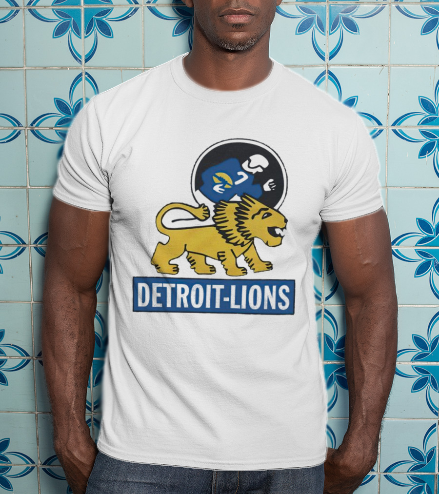 Detroit Lions 1952 Vintage Inspired Graphic With Classic Lion Emblem T-Shirt