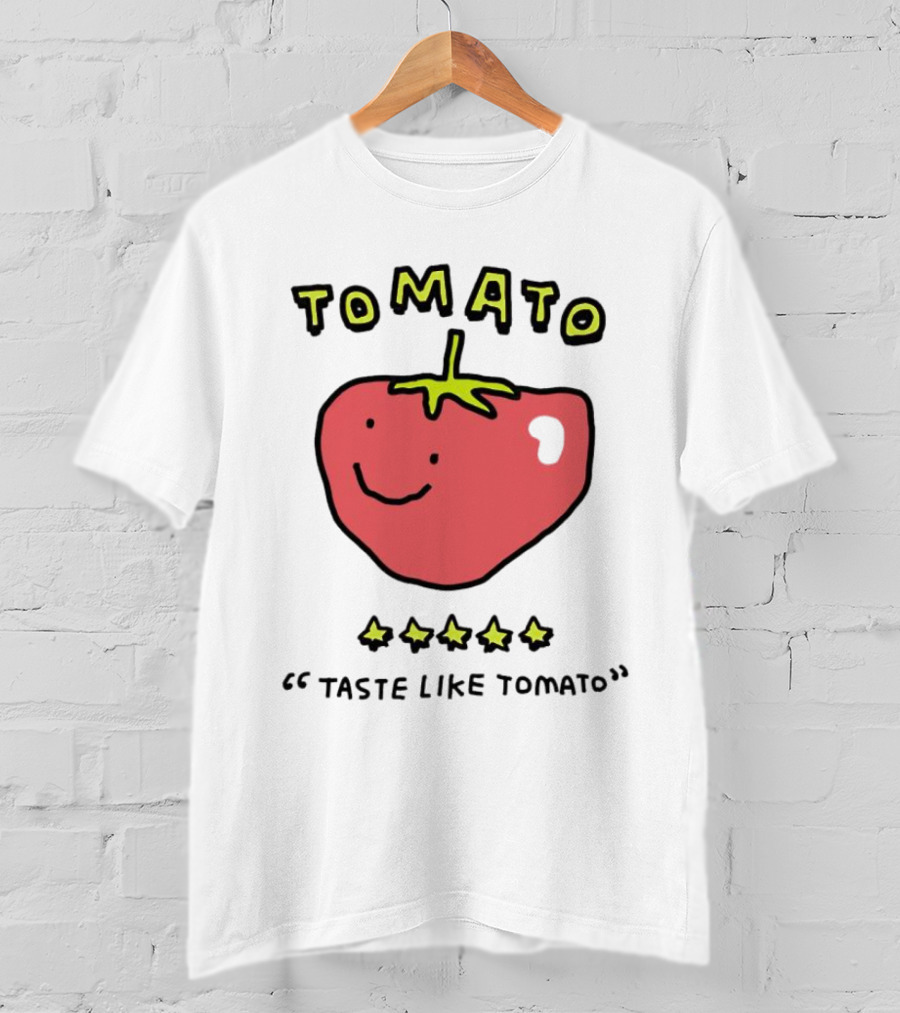 TOMATO Taste Like Tomato Five-Star Smiling Tomato Face T-Shirt