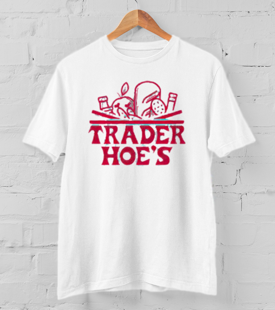 Trader Hoe’s Logo With Red Sketch Apparent Iconography T-Shirt