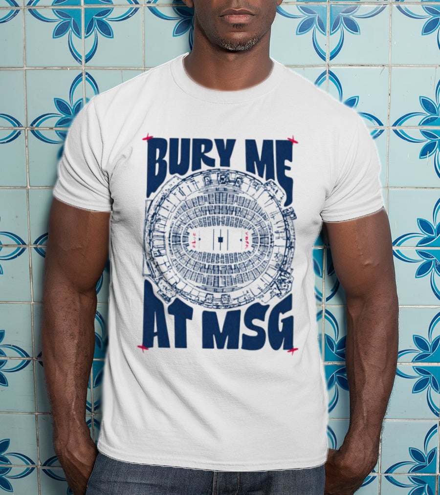 Bury Me At MSG Stadium Blueprint T-Shirt