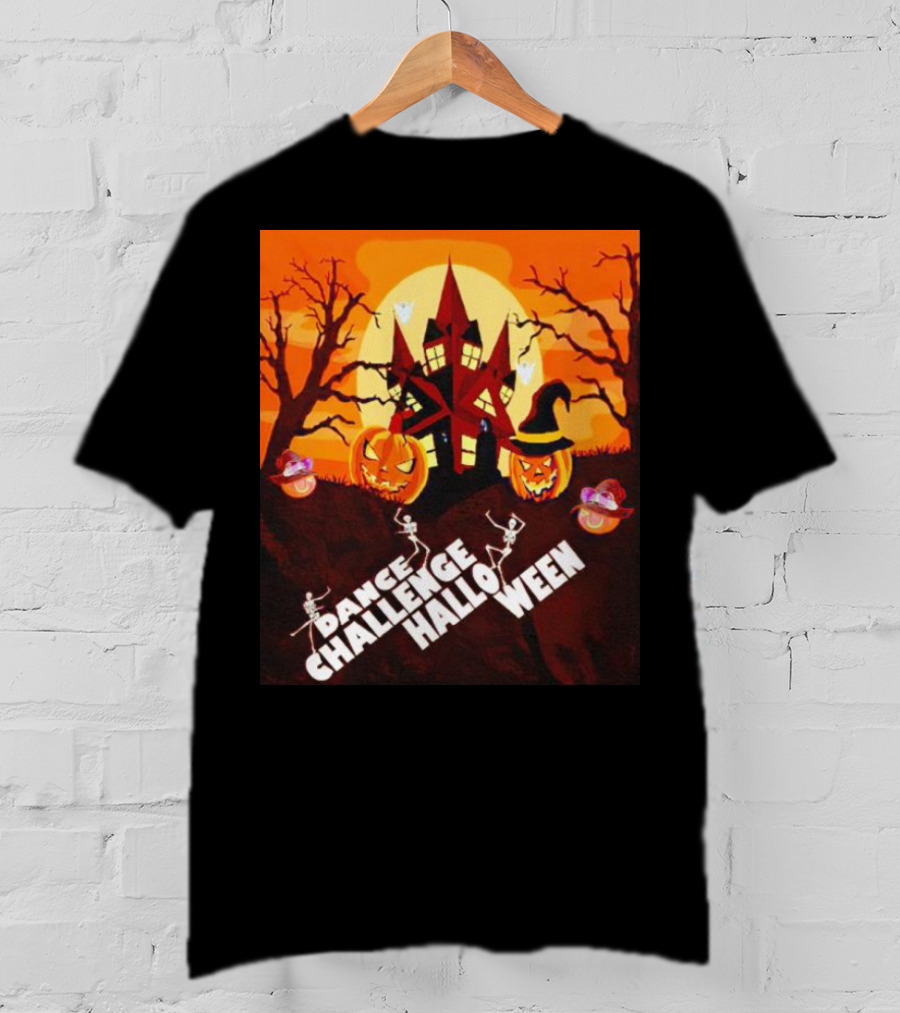 Dance Challenge Halloween Pumpkin Haunted House Spooky Night T-Shirt
