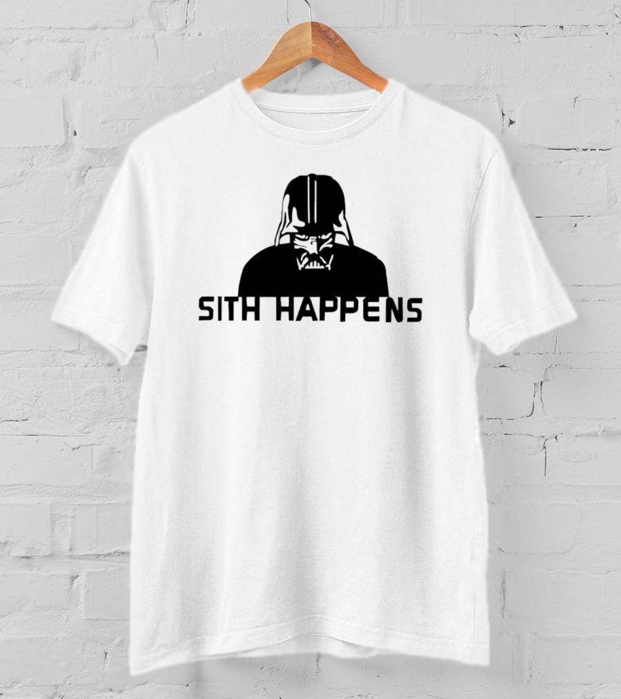 Darth Vader Sith Happens Iconic Star Wars Humor T-Shirt