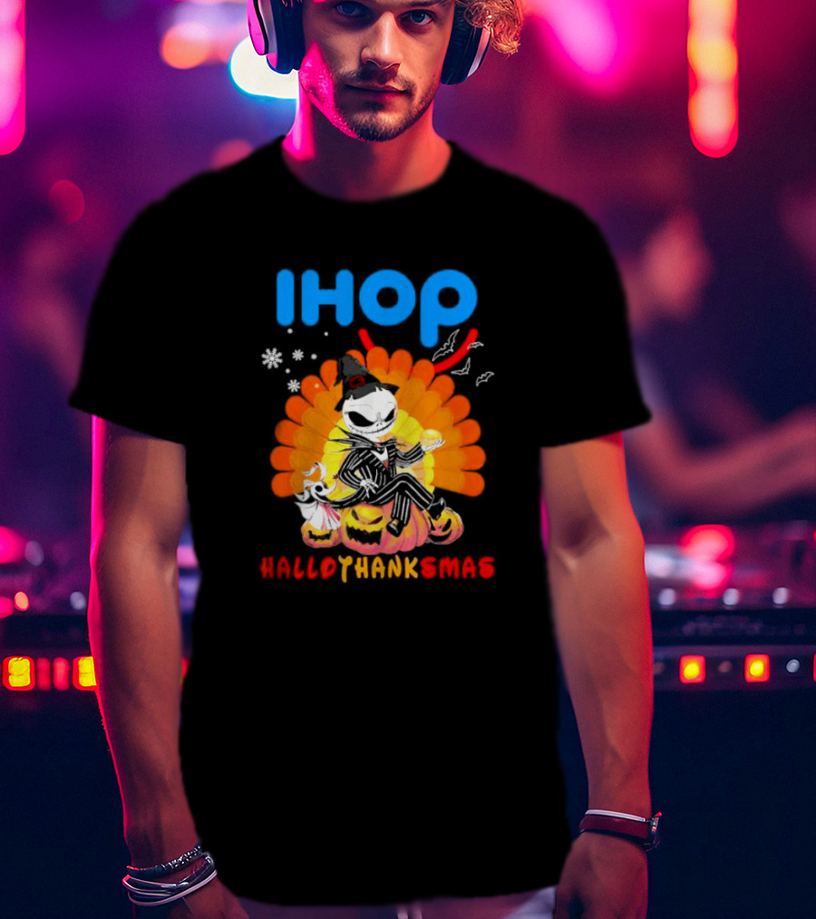 IHOP Jack Skellington HalloThanksMas Halloween T-Shirt