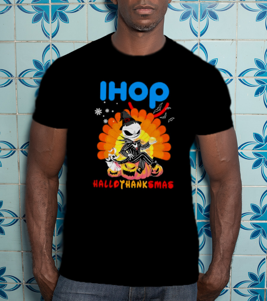 IHOP Jack Skellington HalloThanksMas Halloween T-Shirt