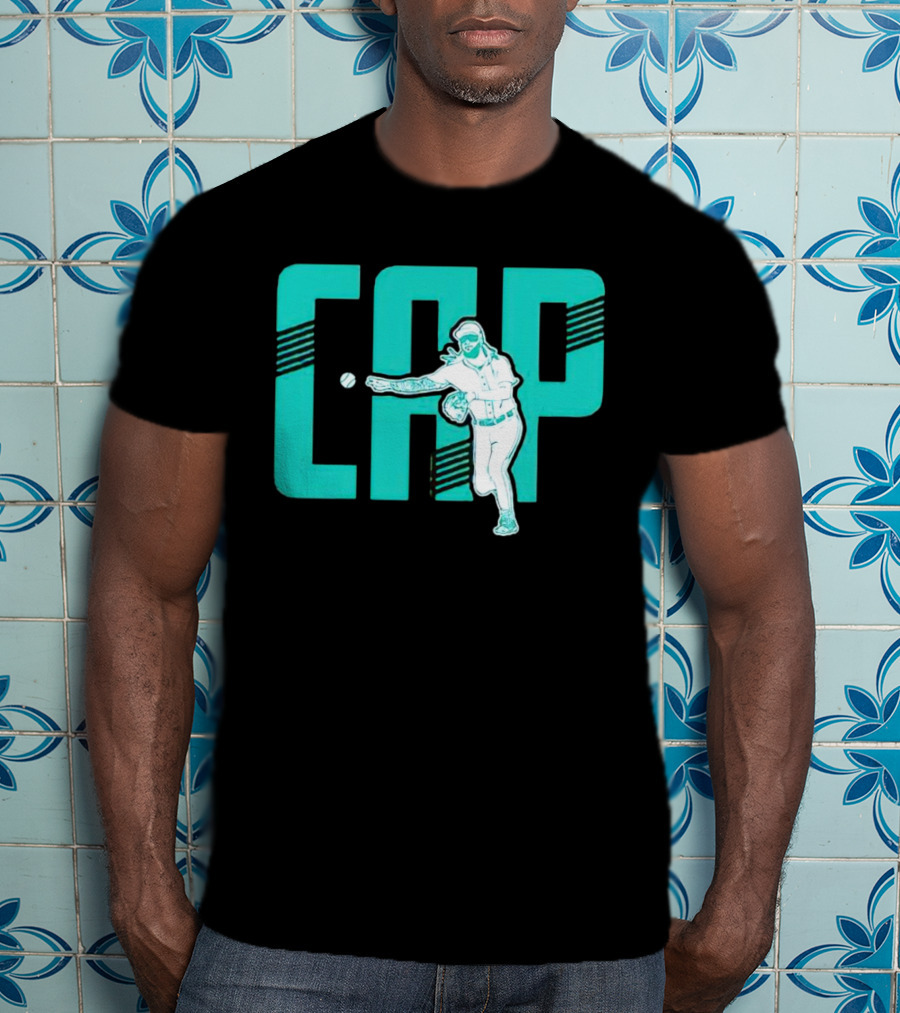 Seattle Mariners Cap Pitching Player T-Shirt