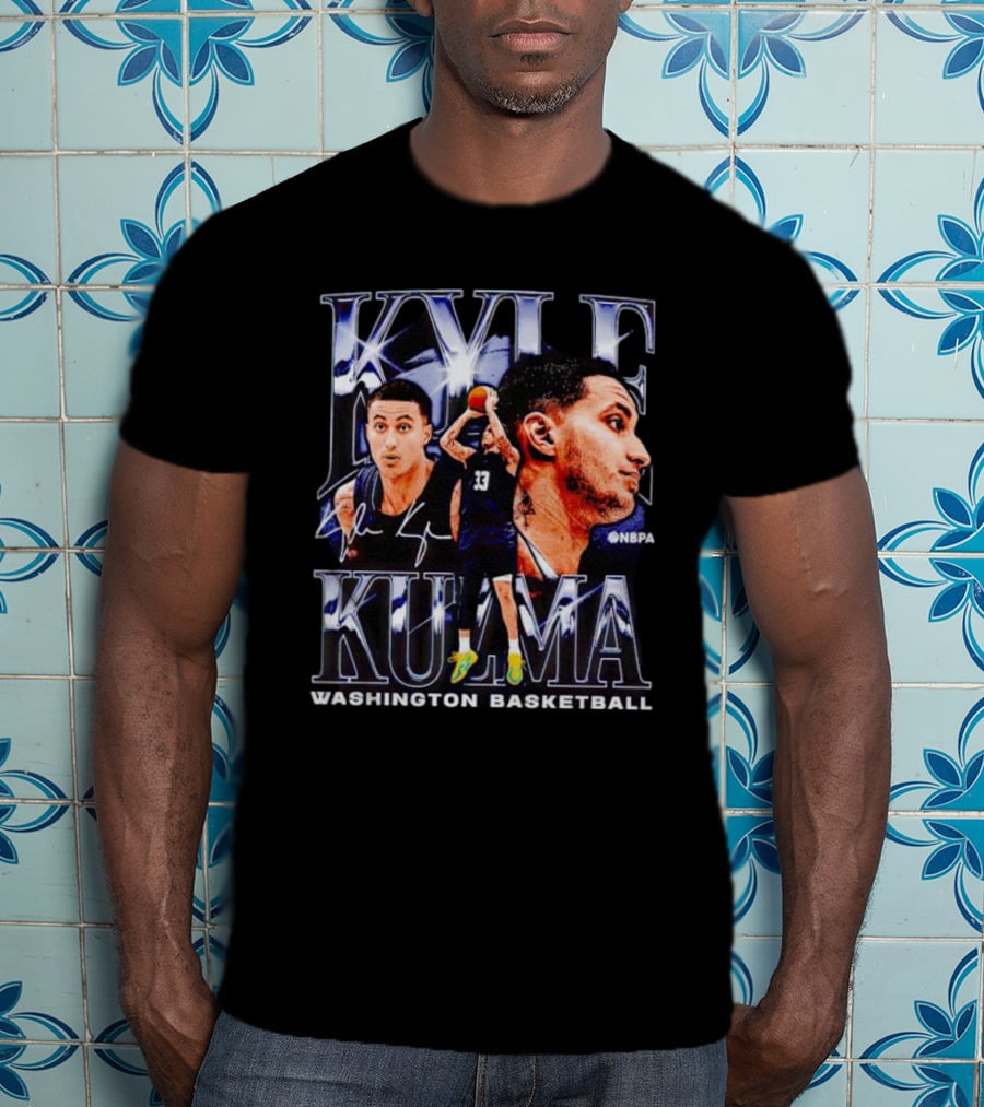 Kyle Kuzma NBPA Washington Basketball Collage Signature T-Shirt