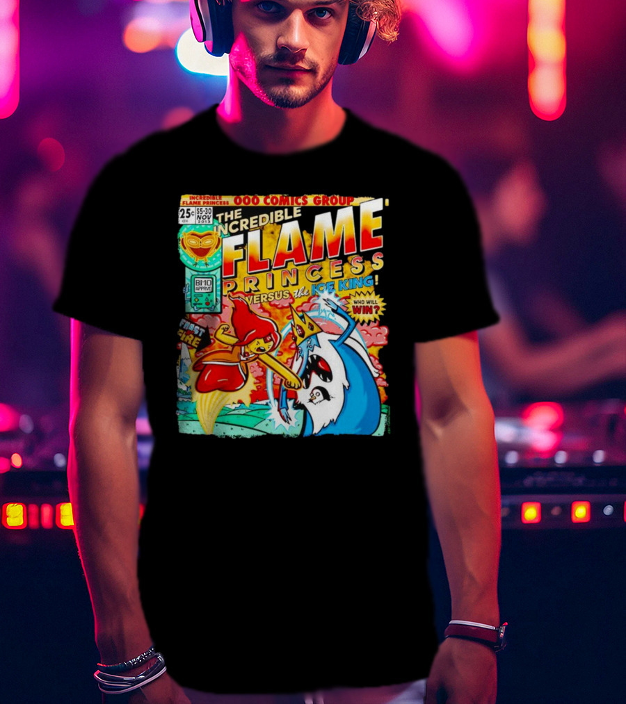 The Incredible Flame Princess Versus The Ice King Adventure Time 000 Comics Group T-Shirt