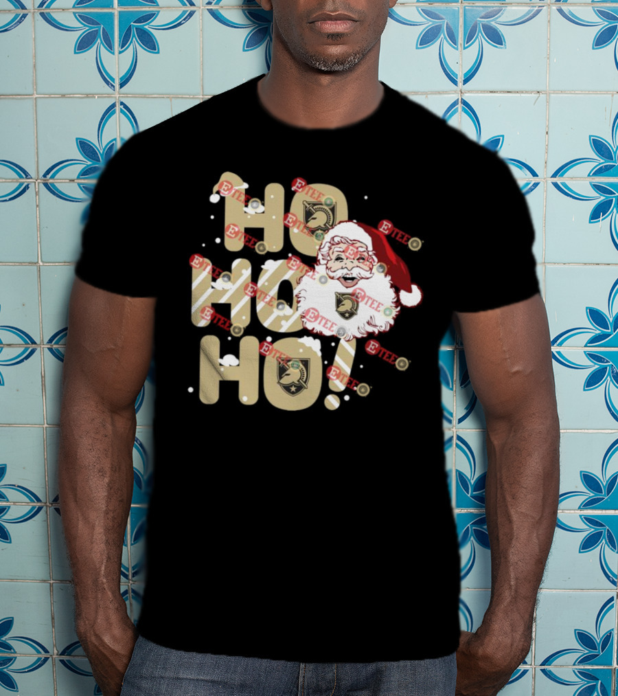 Army Black Knights Santa Claus Ho Ho Ho Christmas Holiday Cheer T-Shirt