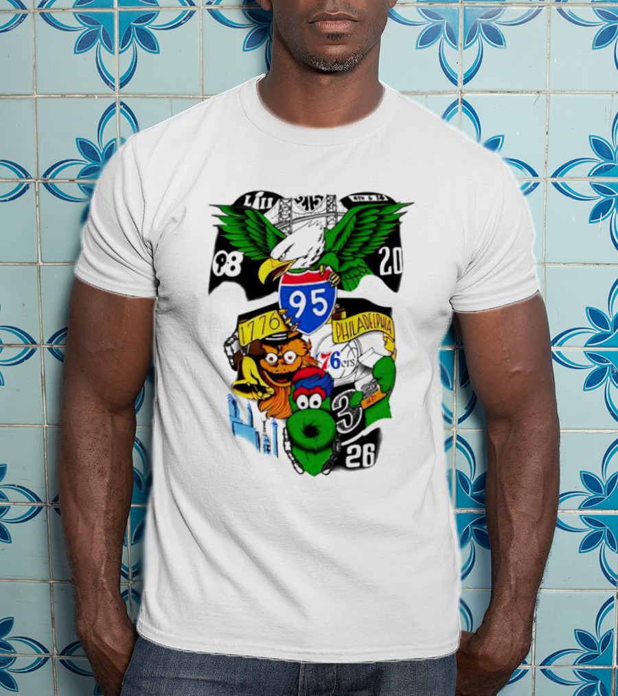 Dunphy 215 Tattoo Philadelphia 1776 Eagle Mascot 95 T-Shirt