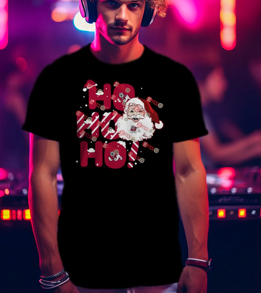 Fresno State Bulldogs Santa Claus Christmas Ho Ho Ho T-Shirt