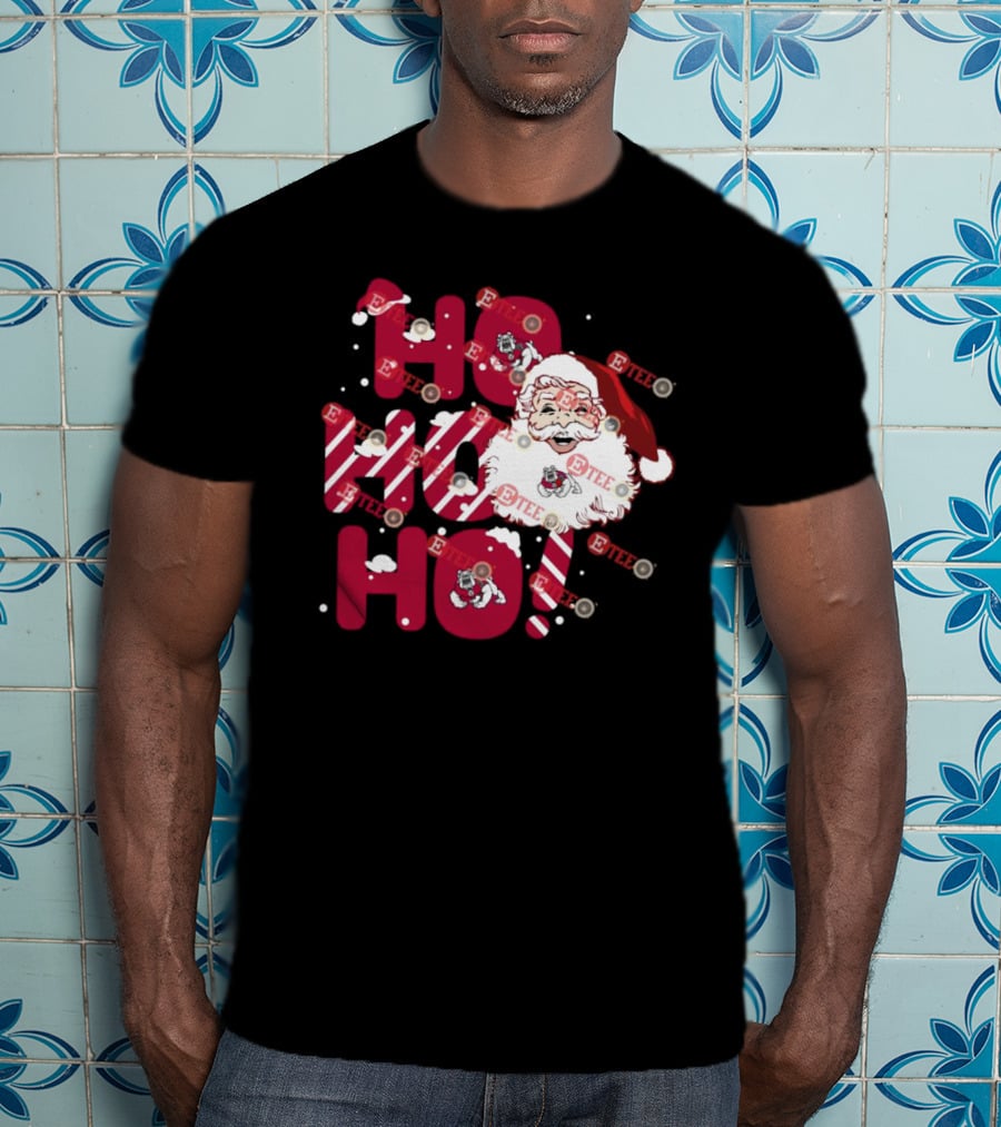 Fresno State Bulldogs Santa Claus Christmas Ho Ho Ho T-Shirt