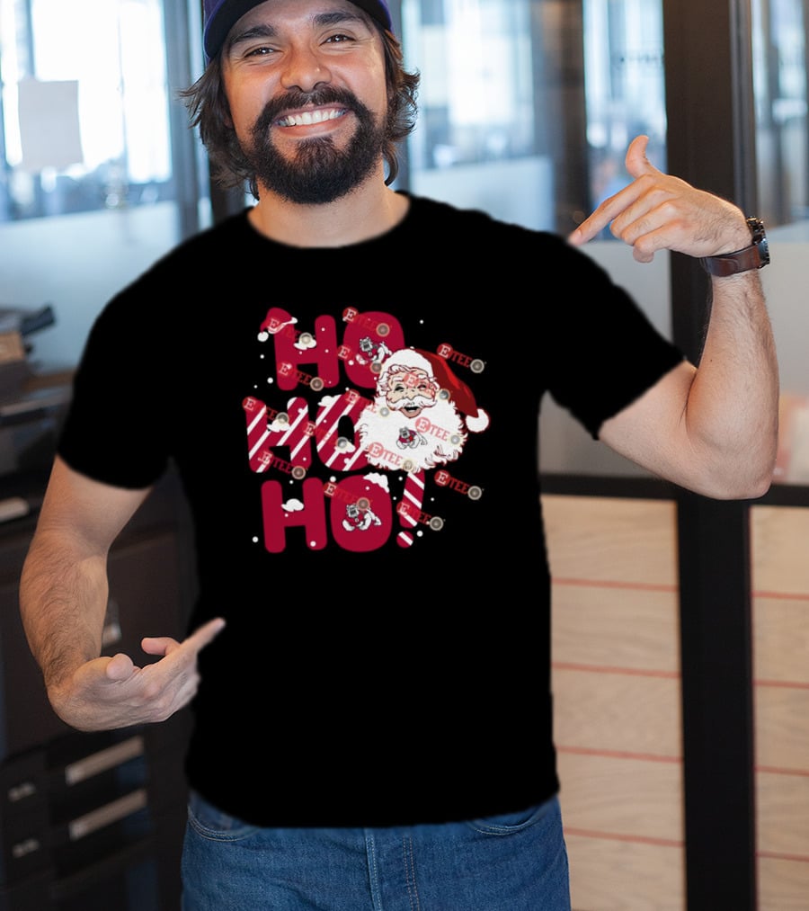Fresno State Bulldogs Santa Claus Christmas Ho Ho Ho T-Shirt