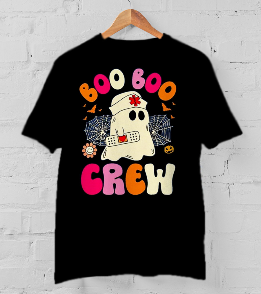 Groovy Boo Boo Crew Funny Nurse Ghost Halloween T-Shirt
