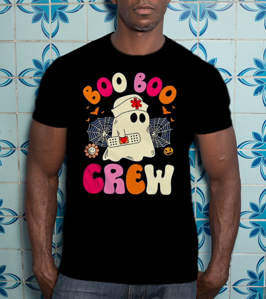 Groovy Boo Boo Crew Funny Nurse Ghost Halloween T-Shirt