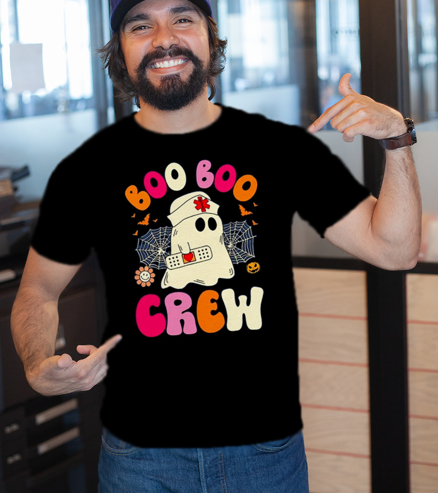Groovy Boo Boo Crew Funny Nurse Ghost Halloween T-Shirt