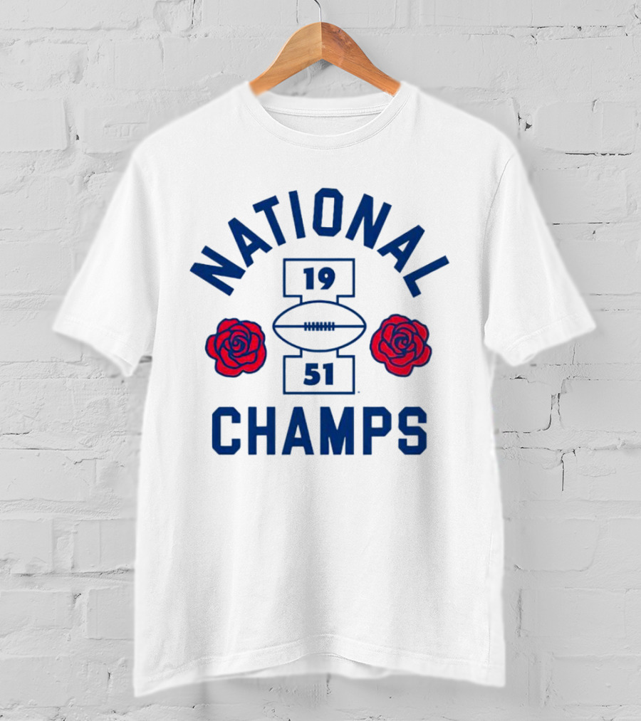 Illinois National Champs 1951 Roses Football T-Shirt