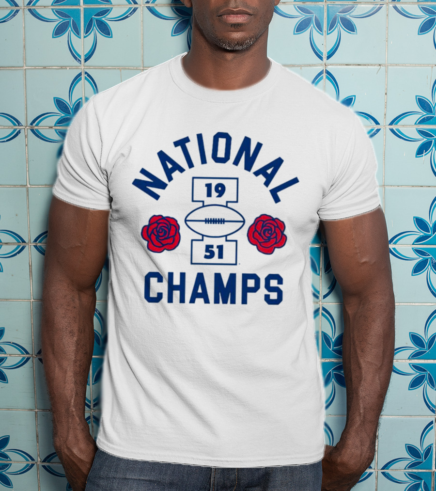 Illinois National Champs 1951 Roses Football T-Shirt