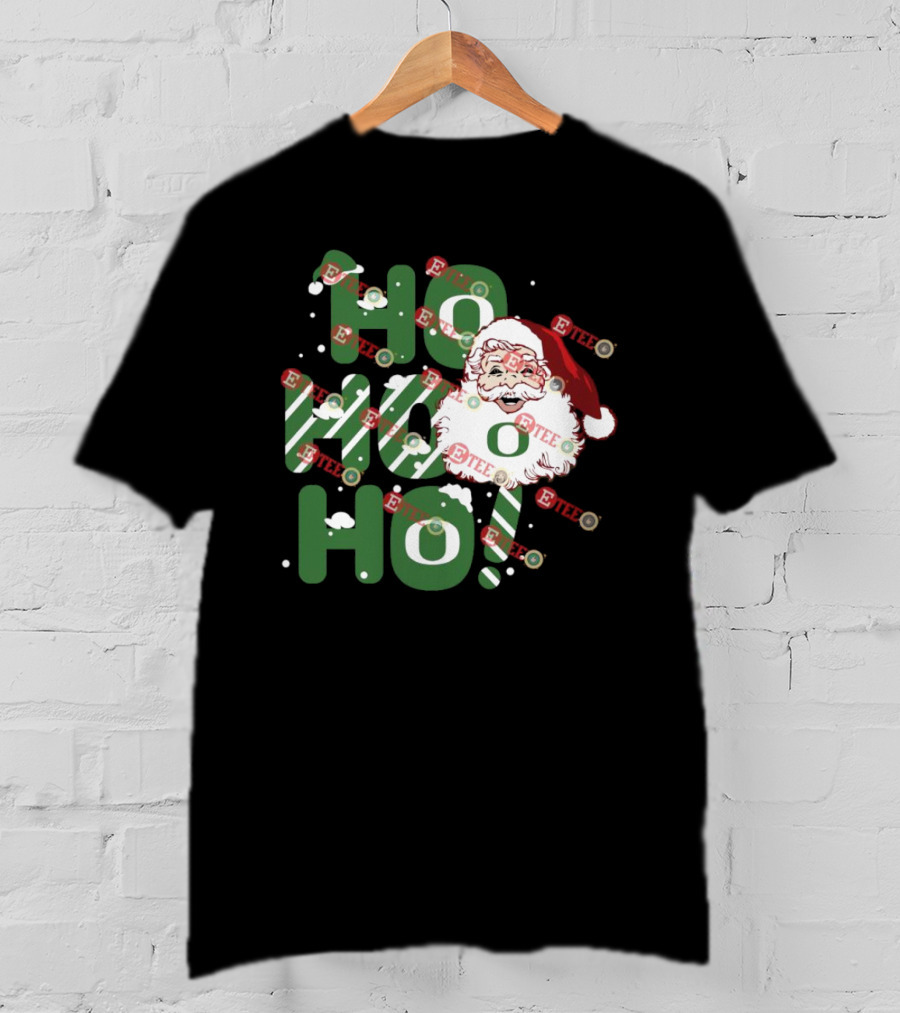 Ho Ho Ho Santa Claus Christmas Oregon Ducks T-Shirt