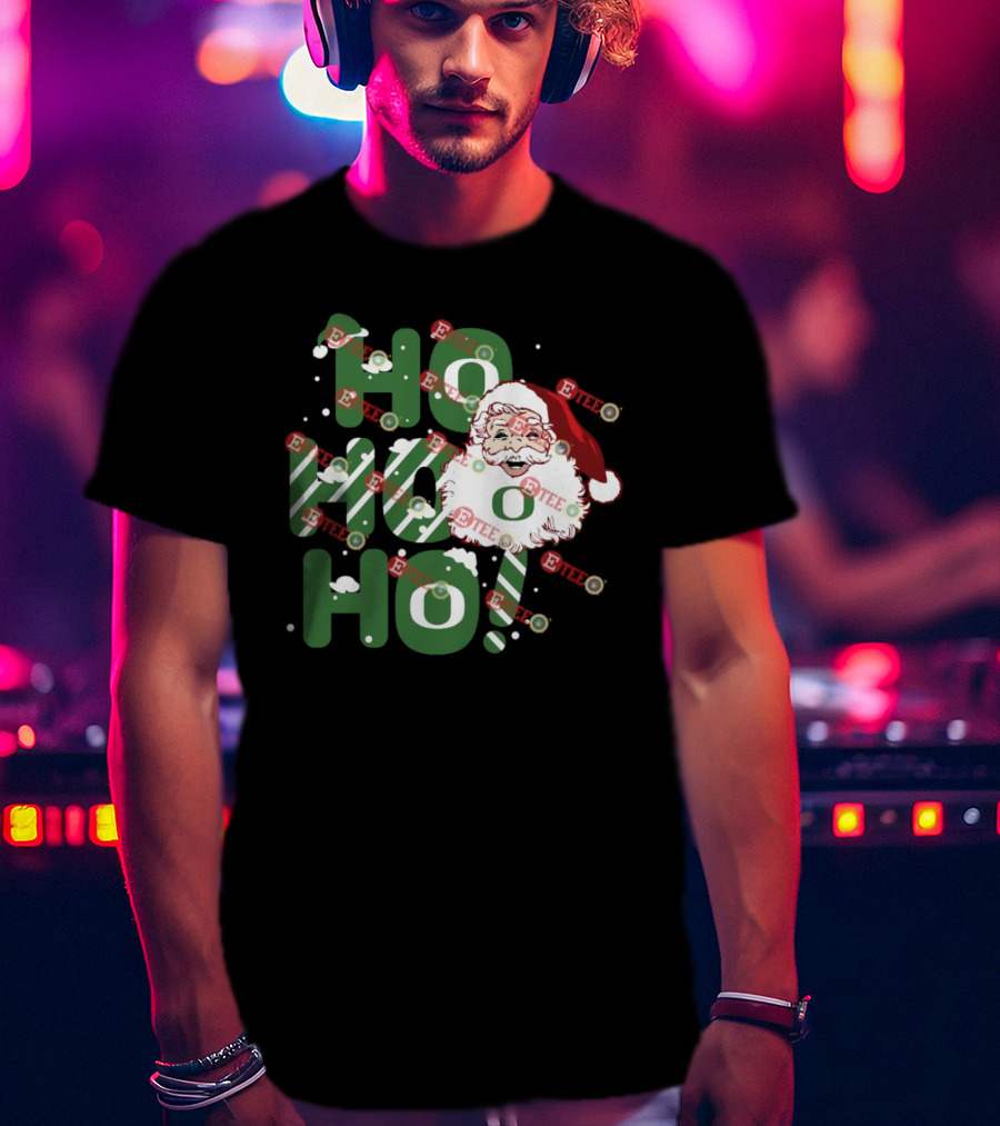 Ho Ho Ho Santa Claus Christmas Oregon Ducks T-Shirt