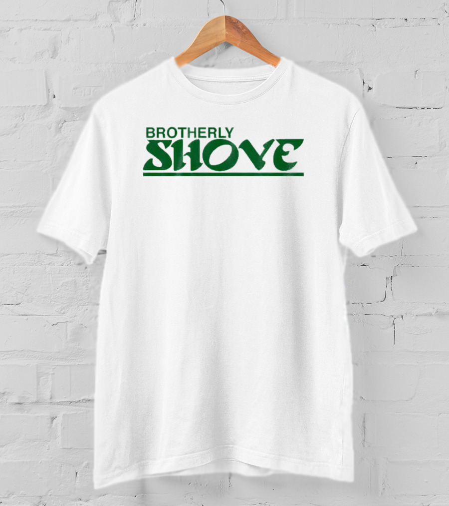 Philadelphia Football Brotherly Shove Green Text T-Shirt