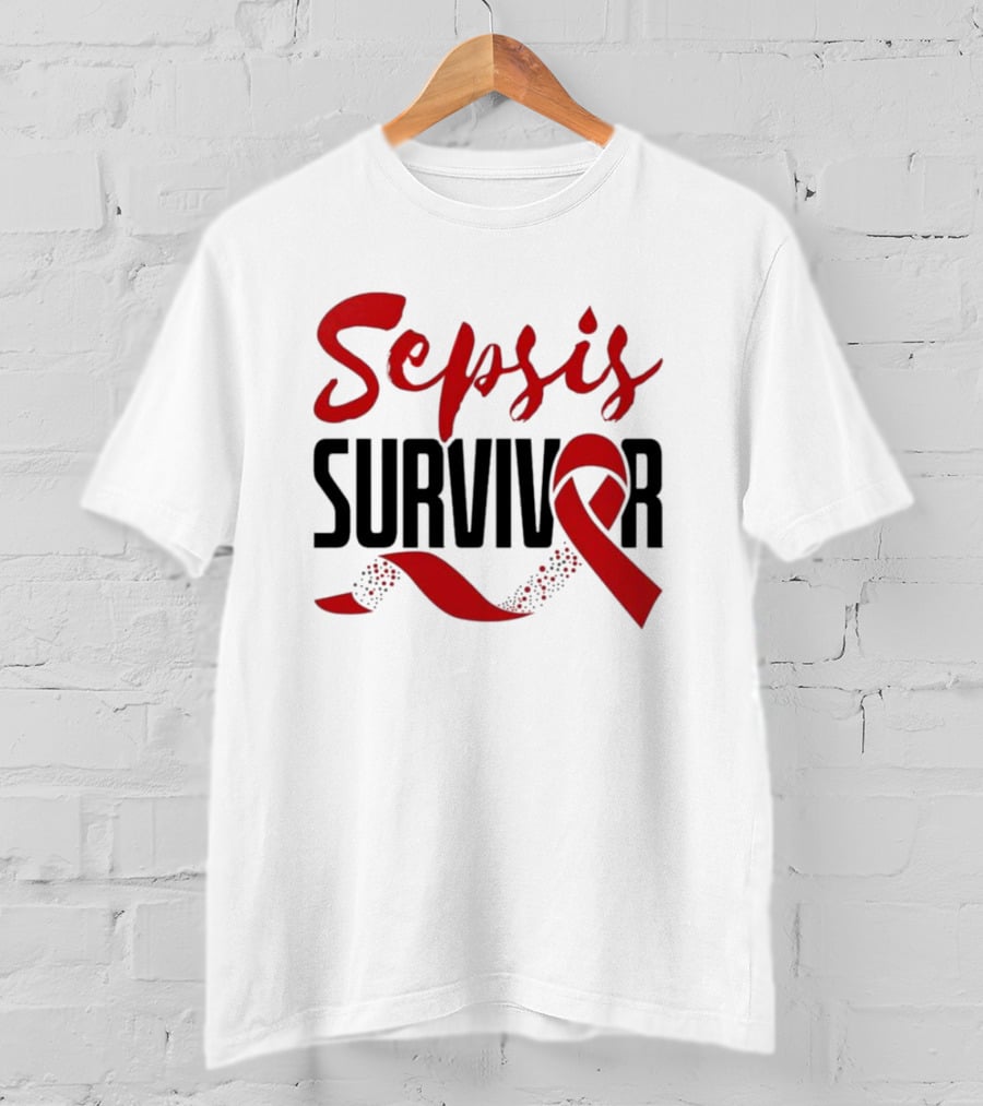 Sepsis Survivor Awareness Red T-Shirt