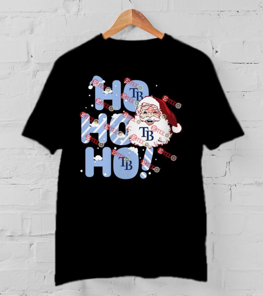 Tampa Bay Rays Santa Claus Ho Ho Ho TB Christmas Holiday T-Shirt