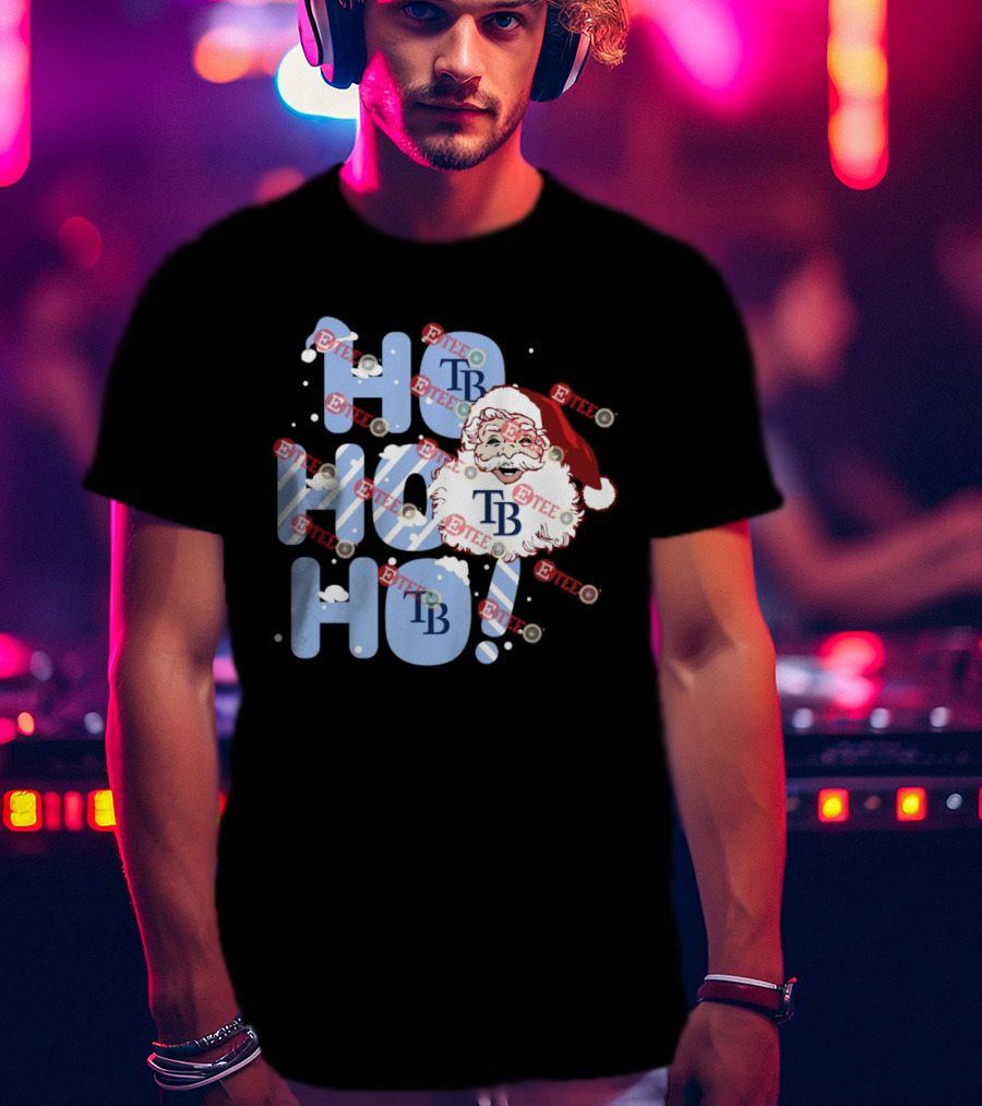 Tampa Bay Rays Santa Claus Ho Ho Ho TB Christmas Holiday T-Shirt