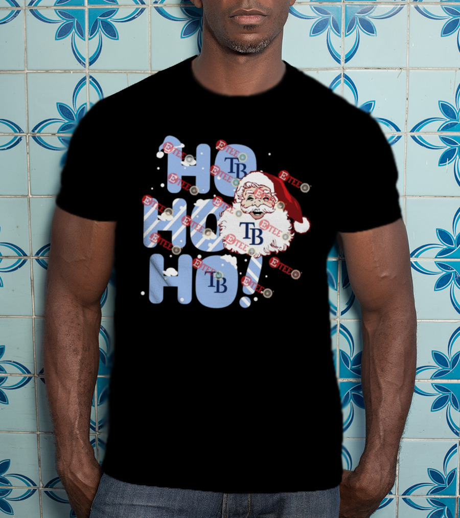 Tampa Bay Rays Santa Claus Ho Ho Ho TB Christmas Holiday T-Shirt