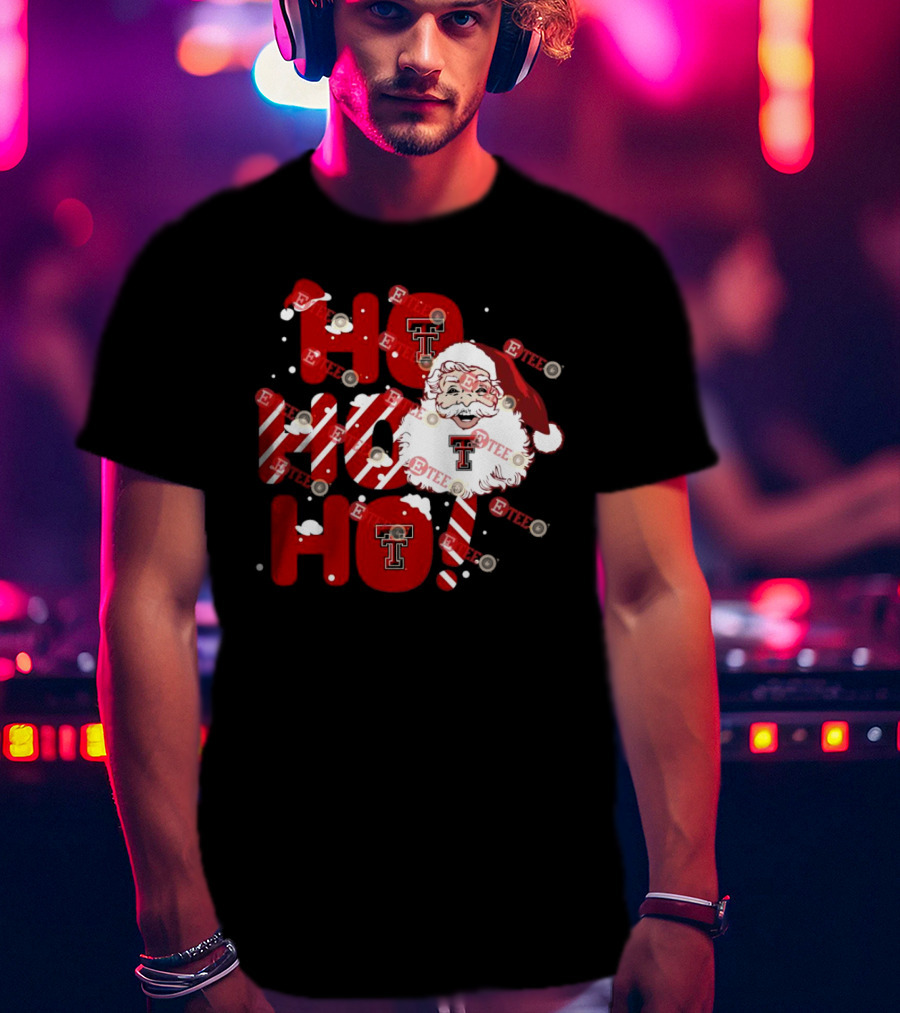 Texas Tech Red Raiders Santa Ho Ho Ho Christmas T-Shirt