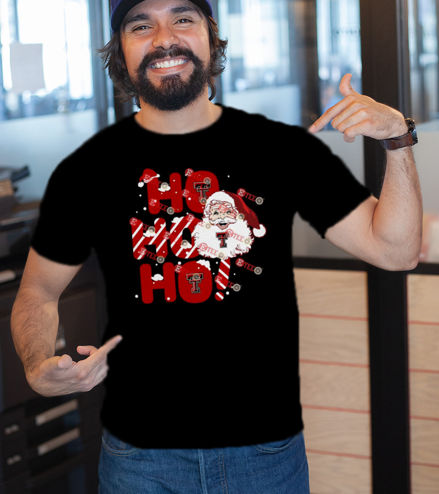 Texas Tech Red Raiders Santa Ho Ho Ho Christmas T-Shirt