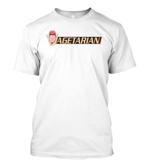 Vagetarian Women's Humor Text Mouth T-Shirt
